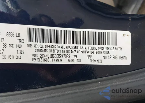 2014 Chrysler Town & Country Touring from USA, damaged, VIN 2C4RC1BG6ER247969